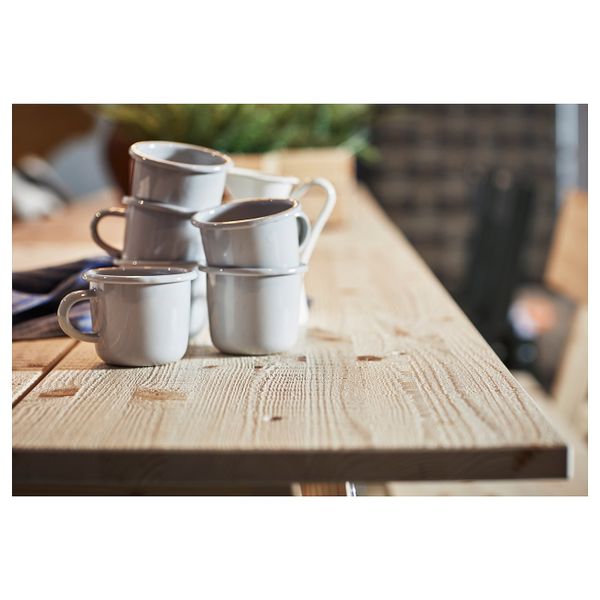 Кружка, светло-серый 36 сл IKEA EGENDOM ЭГЕНДОМ 803.909.10 - схема-чертеж с размерами