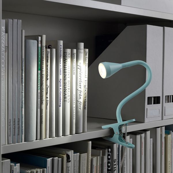 Лампа с зажимом, светодиодная, голубой IKEA NÄVLINGE НЭВЛИНГЕ 904.772.72 - схема-чертеж с размерами