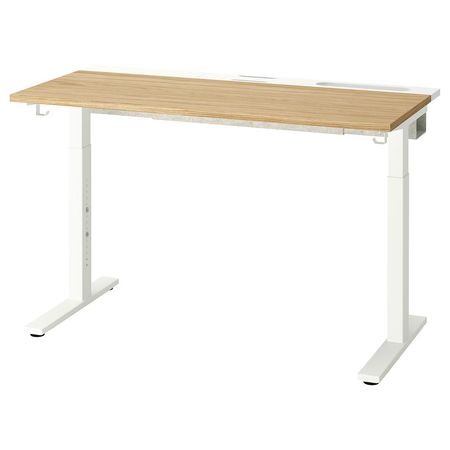 MITTZON Письменный стол - дубовый шпон/белый 120x60 см
