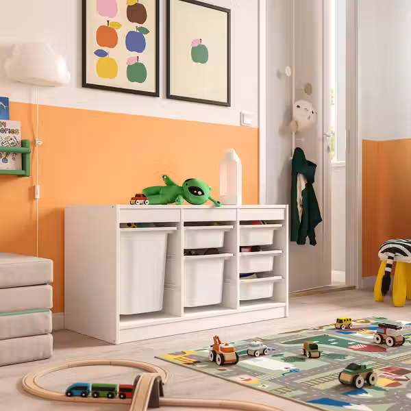 TROFAST Комбинация д/хранения+контейнеры - белый/белый 99x44x56 см - фото 5