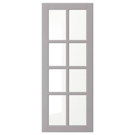 Стеклянная дверь, серый, 40x100 см IKEA BODBYN БУДБИН 204.850.39