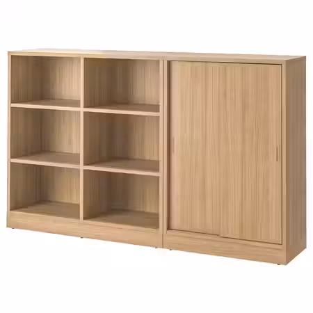 TONSTAD Комбинация д/хранения - дубовый шпон 202x37x120 см