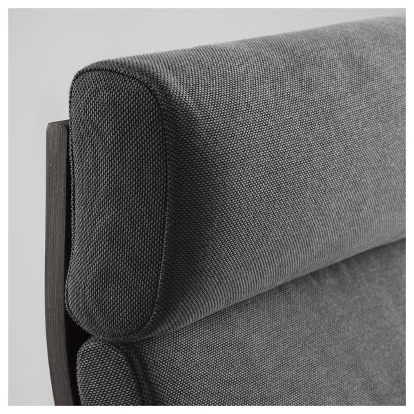 Кресло ПОЭНГ, черно-коричневый, Финнста серый - фото 4