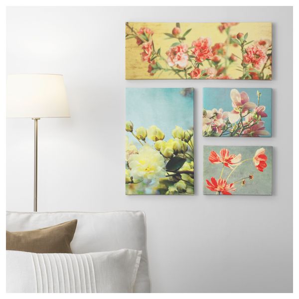 Набор картин,4 штуки ГРОНБИ, Солнечная свежесть (84x124.5 см) - схема-чертеж с размерами