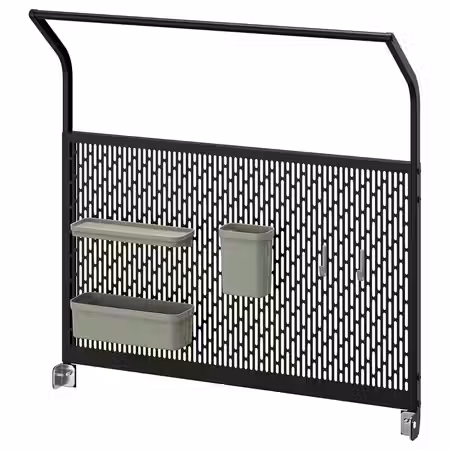 GRILLSKÄR Задняя панель для садовой кухни - чёрный 86x87 см