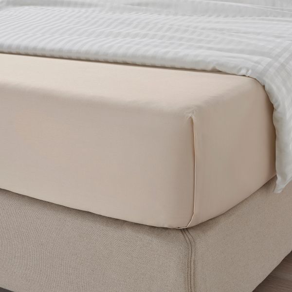Простыня, светло-бежевый 240x260 см IKEA NATTJASMIN НАТТЭСМИН 104.427.81 - фото 2