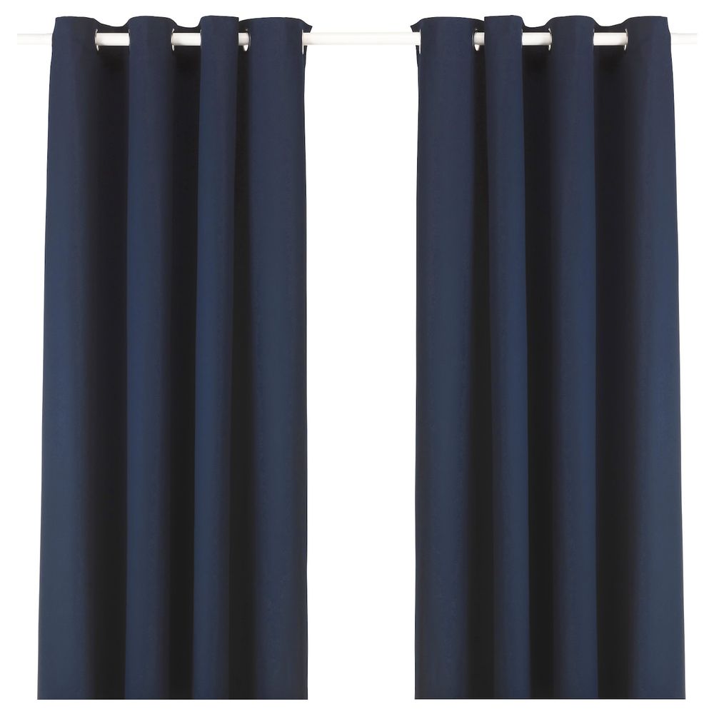 Затемняющие гардины, 1 пара, синий, 145x300 см IKEA МЕРЕТЕ 803.705.92 - схема-чертеж с размерами