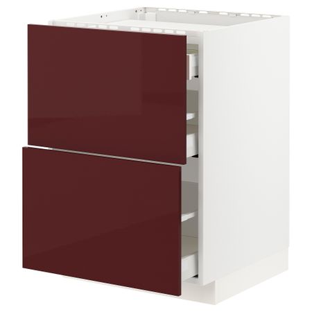 Напольный шкаф, 2 Фронтальная панель, 3 ящика, 60x60 cm IKEA METOD МЕТОД, MAXIMERA МАКСИМЕРА 893.271.51