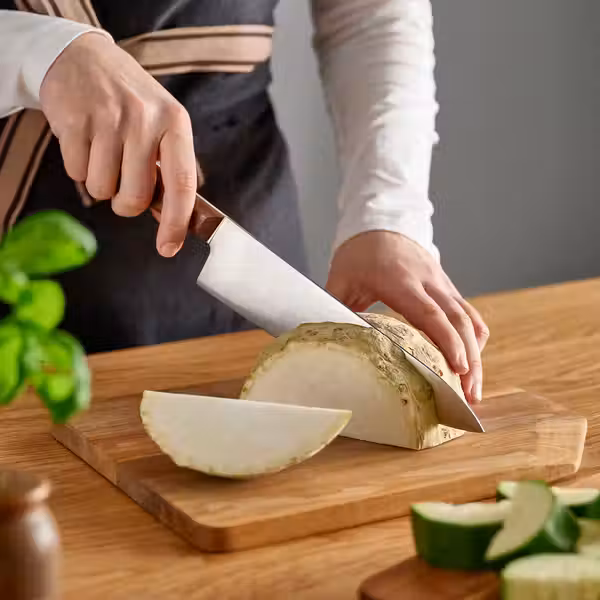 VARDAGEN Нож поварской - нержавеющ сталь/грецкий орех 20 см - схема-чертеж с размерами