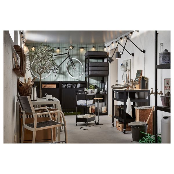 Тележка, черный 50.5x30x83 см IKEA NISSAFORS НИССАФОРС 104.073.63 - фото 5