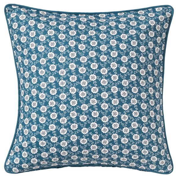 Чехол на подушку ЛЕВКОЙ, синий, белый (50x50 см) - фото 1