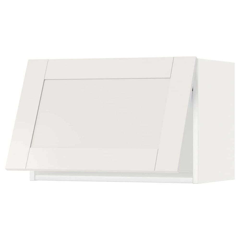 Навесной горизонтальный шкаф, белый/Сэведаль белый 60x40 см IKEA METOD МЕТОД 593.938.78 - фото 1