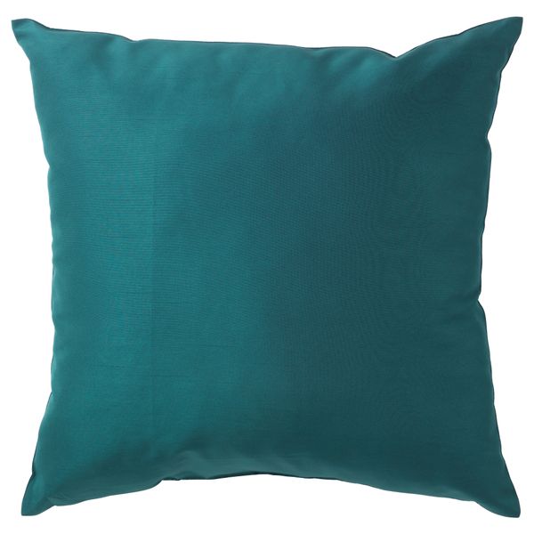 Подушка КРОНЭРТ, зелено-синий (40x40 см) - фото 1