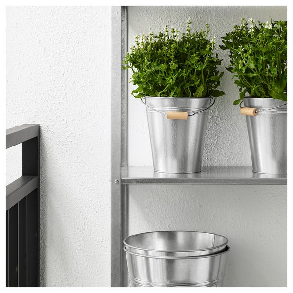 Ведро/горшок СОККЕР, д/дома/улицы, оцинковка (2.5 л) - схема-чертеж с размерами