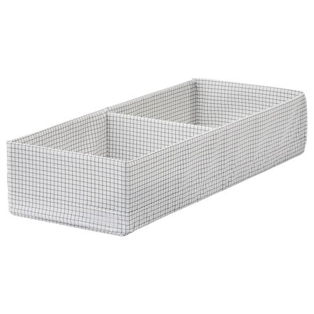 Ящик с отделениями, белый, серый 20x51x10 см IKEA СТУК 103.644.86