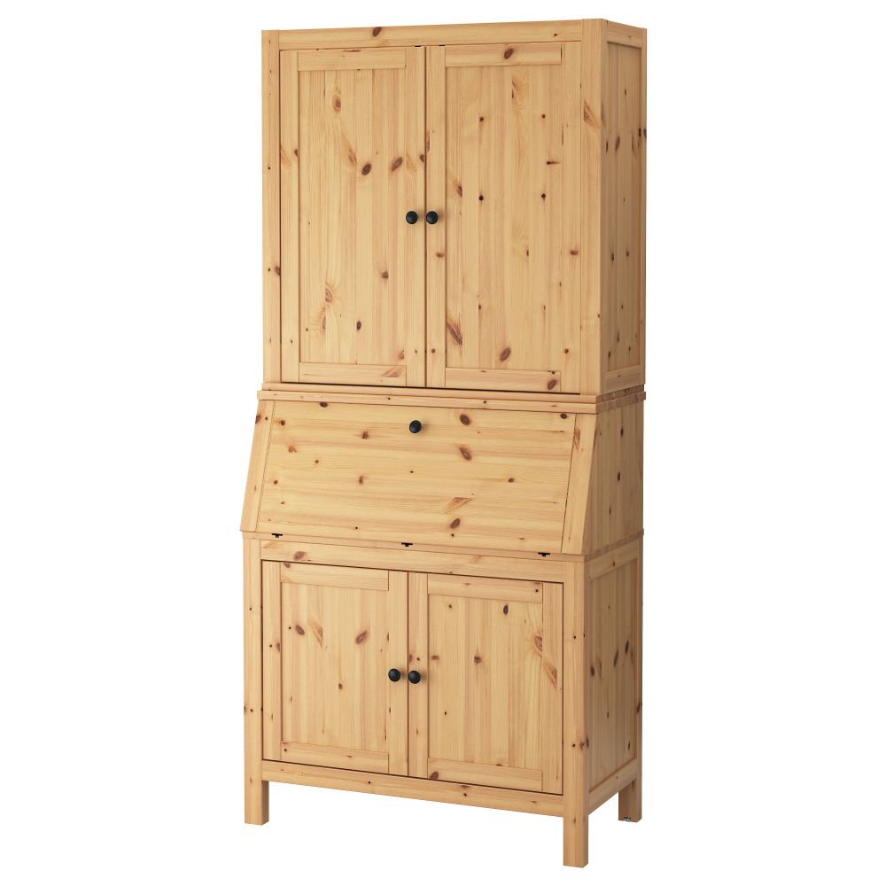 Бюро с дополнительным модулем ХЕМНЭС, светло-коричневый (89x198 см) - фото 1