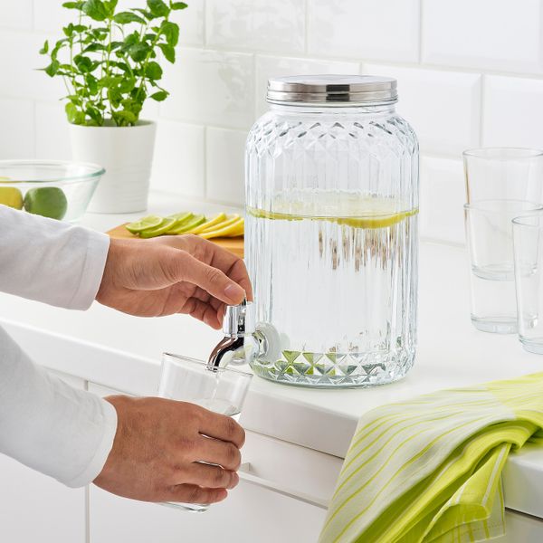 Кувшин с краном, прозрачное стекло 3 л IKEA КАЛАСФИНТ 104.463.07 - фото 2