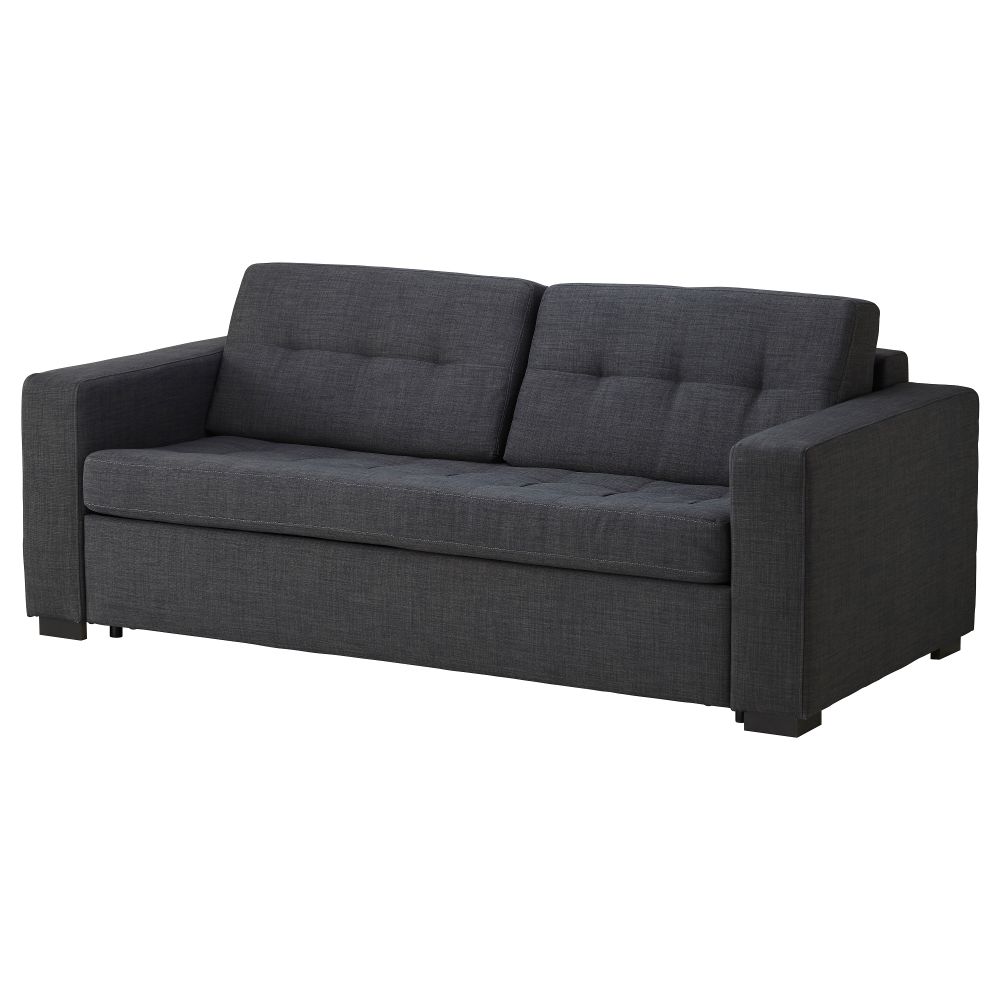 Диван-кровать 3-местный КЛАГСТОРП / ЛЭННЭС, Бальг темно-серый - фото 1