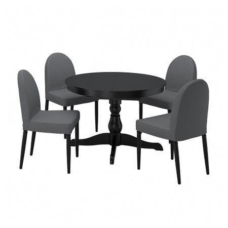 Стол и 4 стула, 110, 155 cm IKEA INGATORP ИНГАТОРП, DANDERYD ДАНДЭРЮД 894.839.57