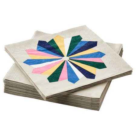 Салфетка бумажная, разные цвета 33x33 см IKEA ЭМНГОД 304.633.67