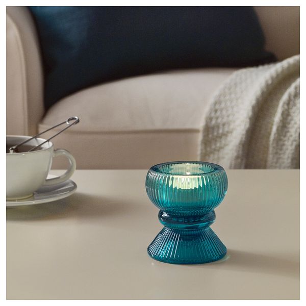 Подсвечник для греющей свечи ВИНТЕР 2018, синий/зеленый (9 см) - схема-чертеж с размерами