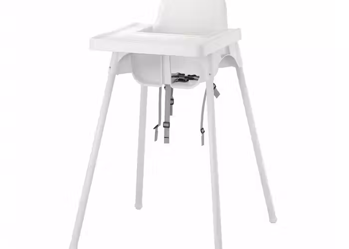 ANTILOP Высокий стульчик со столешн - белый/белый