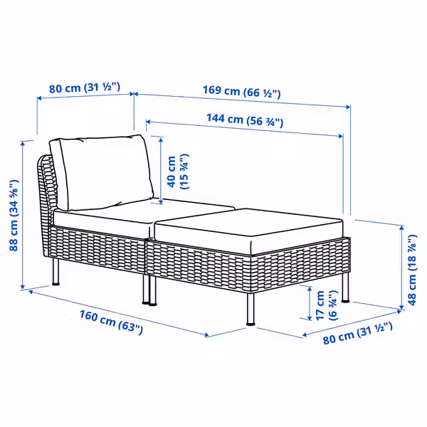 VITTSKÄR ВИТТСКЭР - схема-чертеж с размерами