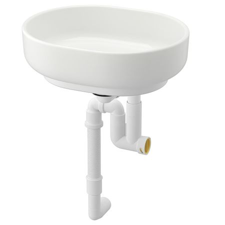 VINDELÄLVEN Накладная раковина с сифоном - белый 39x31 см
