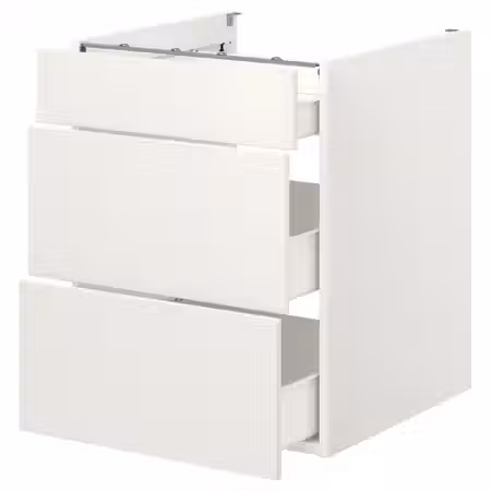 ENHET Напольный шкаф с 3 ящиками - белый 60x62x75 см