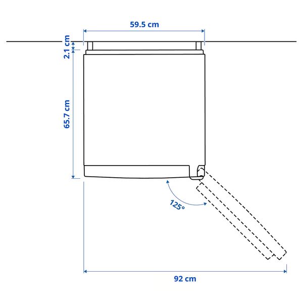 IKEA, дополнительный ракурс - схема-чертеж с размерами