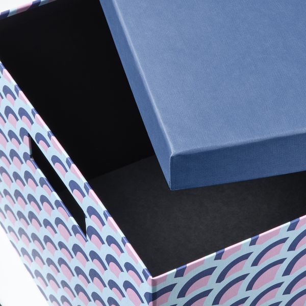 Коробка с крышкой, синий/разноцветный 25x35x20 см IKEA TJENA ТЬЕНА 604.678.49 - фото 6