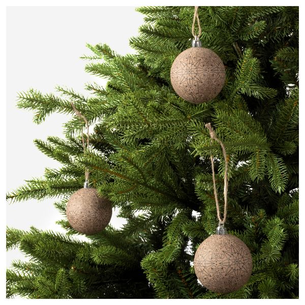 Украшение, шар ВИНТЕР 2016, естественный с рисунком (7 см) - схема-чертеж с размерами