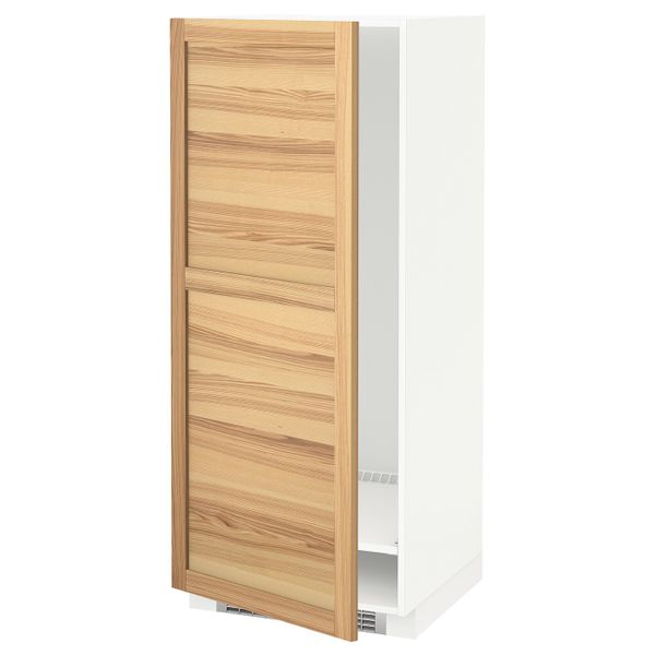 Высокий шкаф для холодильник/мороз, белый/Торхэмн ясень 60x60x140 см IKEA METOD МЕТОД 592.260.83 - схема-чертеж с размерами