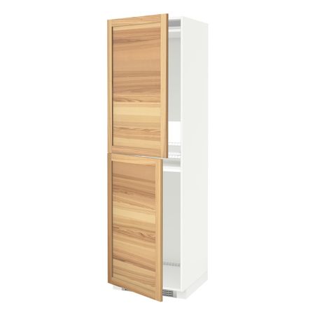 Высокий шкаф для холодильник/мороз, белый/Торхэмн ясень 60x60x200 см IKEA METOD МЕТОД 492.260.74