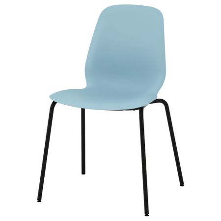 Стул ЛЕЙФ-АРНЕ, голубой, Брур-Инге черный