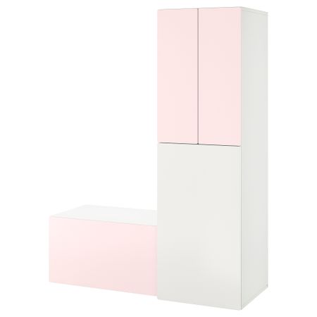 Гардероб с выдвижным модулем, 150x57x196 cm IKEA SMÅSTAD СМОСТАД 194.838.09