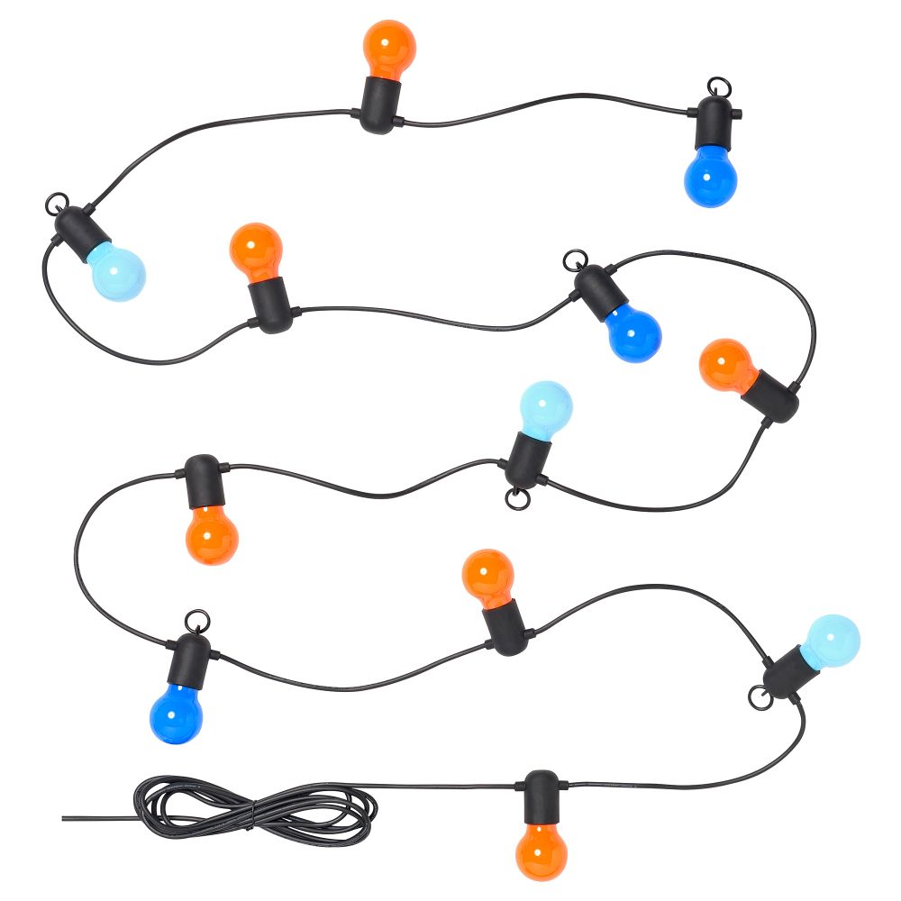 Гирлянда, 12 светодиодов, для сада, разноцветный IKEA SOLVINDEN 205.931.66 - фото 1