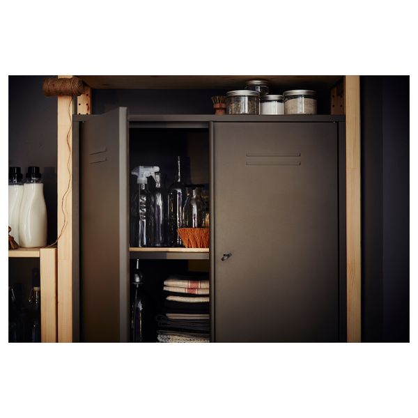 Шкаф с дверями, серый 80x83 см IKEA ИВАР 203.795.57 - фото 5