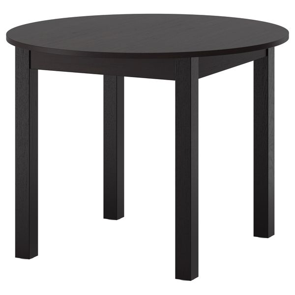 Стол БЬЮРСНЭС, черно-коричневый (94 см) - фото 1