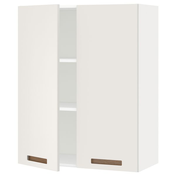 Навесной шкаф с полками, 2 дверцы МЕТОД, белый, Мэрста белый - схема-чертеж с размерами