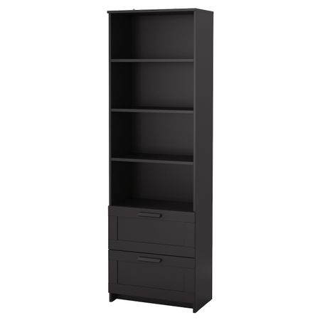 Стеллаж, черный 60x190 см IKEA BRIMNES БРИМНЭС 103.833.38