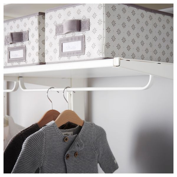 Штанга для консолей АЛЬГОТ, белый - схема-чертеж с размерами