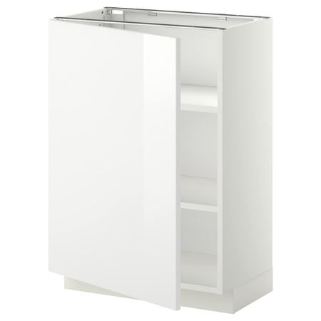 Напольный шкаф с полками, белый/Рингульт белый 60x37 см IKEA METOD МЕТОД 894.452.82