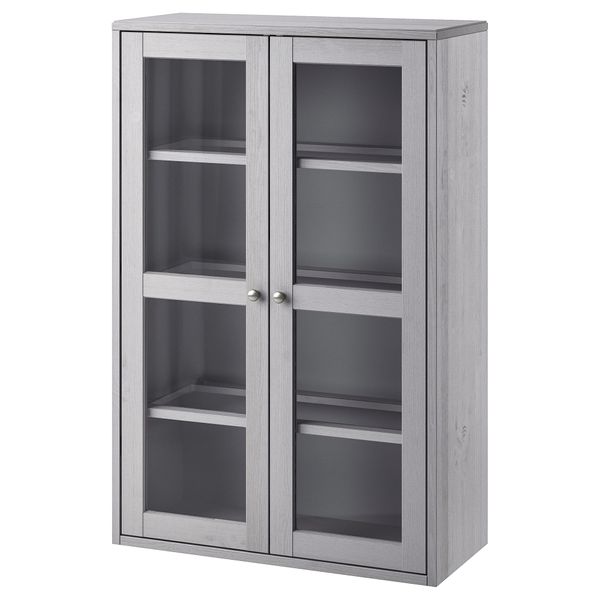 Шкаф-витрина, 81x35x123 см, серый IKEA HAVSTA ХАВСТА 104.151.98 - фото 4