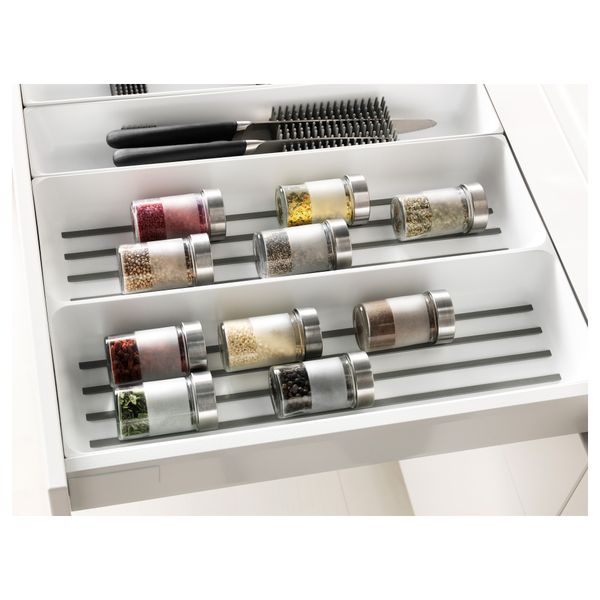 Лоток для кухонных принадлежностей ВАРЬЕРА, глянцевый белый (32x50 см) - схема-чертеж с размерами