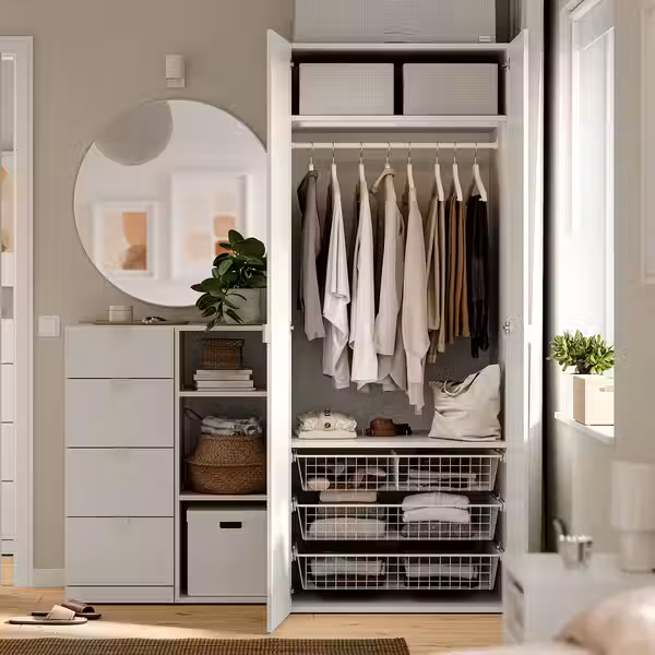 LASTARE ЛАСТАРЕ Гардероб, комбинация - белый 160x62x200 см - фото 3