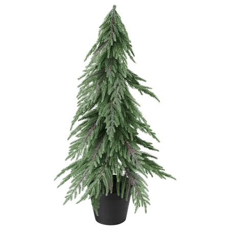 Искусственное растение в горшке ФЕЙКА, рождественская елка, блеск (12 см)