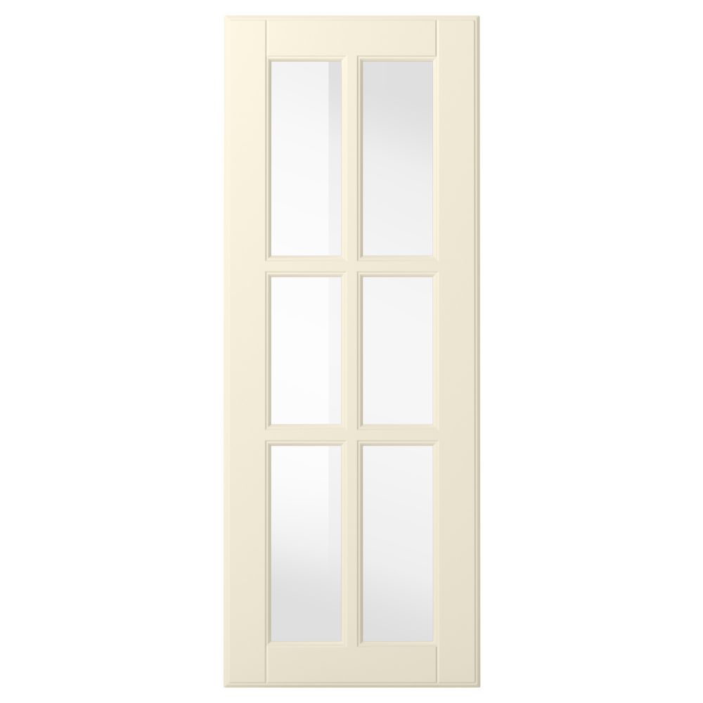 Стеклянная дверь БУДБИН, белый с оттенком - фото 1