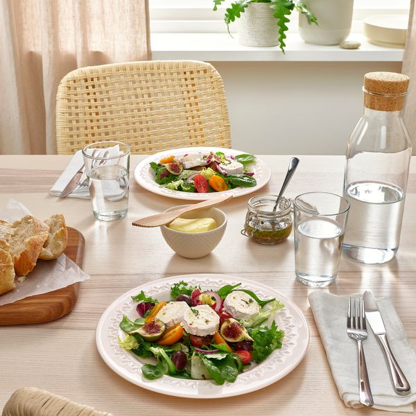 Тарелка, белый с оттенком, 26 см IKEA PARADISISK 204.510.01 - фото 4