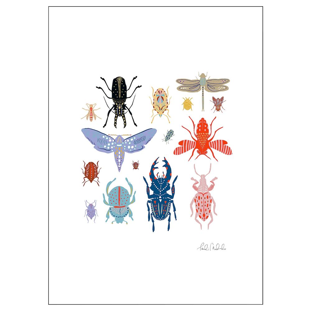 Постер, Яркие жуки 50x70 см IKEA BILD БИЛЬД 305.127.30 - фото 1